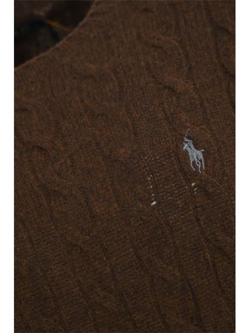 Maglione a trecce misto cashmere Brown POLO RALPH LAUREN | 710876762029